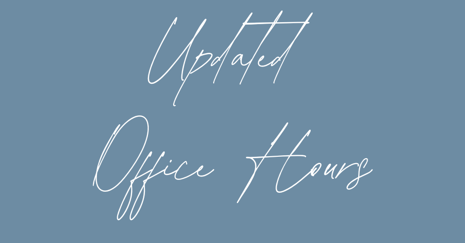 Updated Office Hours
